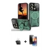 MARSİLYAN™- Redmi 13 4G Kılıf Kıvılcım Modern Serisi - Siyah 3D Antistatik Mat Seramik Nano Ekran Koruyucu + Kamera Lens Koruma Cam - SF