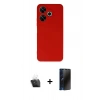 MARSİLYAN™- Redmi 13 4G Kılıf Kozmos Yansıma Özel Seri - Siyah 3D Antistatik Hayalet Cam Ekran Koruyucu + Kamera Lens Koruma Cam - SF