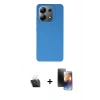MARSİLYAN™- Redmi 13 4G Kılıf Kozmos Yansıma Özel Seri - Siyah 3D Antistatik Mat Seramik Nano Ekran Koruyucu + Kamera Lens Koruma Cam - SF