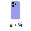 MARSİLYAN™- Redmi 13 4G Kılıf Kozmos Yansıma Özel Seri - Siyah 3D Antistatik Seramik Nano Ekran Koruyucu + Kamera Lens Koruma Cam - SF
