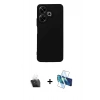 MARSİLYAN™- Redmi 13 4G Kılıf Kozmos Yansıma Özel Seri - Siyah 3D Antistatik Seramik Nano Ekran Koruyucu + Kamera Lens Koruma Cam - SF