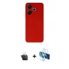 MARSİLYAN™- Redmi 13 4G Kılıf Kozmos Yansıma Özel Seri - Siyah 3D Antistatik Seramik Nano Ekran Koruyucu + Kamera Lens Koruma Cam - SF