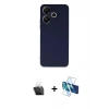 MARSİLYAN™- Redmi 13 4G Kılıf Kozmos Yansıma Özel Seri - Siyah 3D Antistatik Seramik Nano Ekran Koruyucu + Kamera Lens Koruma Cam - SF