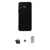 MARSİLYAN™- Redmi 13 4G Kılıf Kozmos Yansıma Özel Seri - Siyah Joko Magic 5D Cam + Kamera Lens Koruma Cam - SF