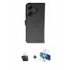 MARSİLYAN™- Redmi 13 4G Kılıf Siluet Işık Serisi - Siyah 3D Antistatik Seramik Nano Ekran Koruyucu + Kamera Lens Koruma Cam - SF