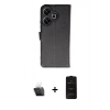 MARSİLYAN™- Redmi 13 4G Kılıf Siluet Işık Serisi - Siyah 6D Antistatik Mat Seramik Hayalet Nano Ekran Koruyucu + Kamera Lens Koruma Cam - SF
