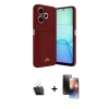 MARSİLYAN™- Redmi 13 4G Kılıf Vadi Çizgi Prime - Siyah 3D Antistatik Mat Seramik Nano Ekran Koruyucu + Kamera Lens Koruma Cam - SF