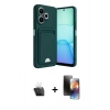 MARSİLYAN™- Redmi 13 4G Kılıf Vadi Çizgi Prime - Siyah 3D Antistatik Mat Seramik Nano Ekran Koruyucu + Kamera Lens Koruma Cam - SF