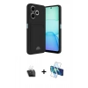 MARSİLYAN™- Redmi 13 4G Kılıf Vadi Çizgi Prime - Siyah 3D Antistatik Seramik Nano Ekran Koruyucu + Kamera Lens Koruma Cam - SF