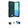 MARSİLYAN™- Redmi 13 4G Kılıf Vadi Çizgi Prime - Siyah 3D Antistatik Seramik Nano Ekran Koruyucu + Kamera Lens Koruma Cam - SF