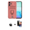 MARSİLYAN™- Redmi 13 4G Kılıf Vadi Form Prime - Siyah 3D Antistatik Mat Seramik Nano Ekran Koruyucu + Kamera Lens Koruma Cam - SF