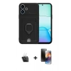 MARSİLYAN™- Redmi 13 4G Kılıf Vadi Form Prime - Siyah 3D Antistatik Mat Seramik Nano Ekran Koruyucu + Kamera Lens Koruma Cam - SF