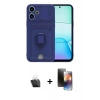 MARSİLYAN™- Redmi 13 4G Kılıf Vadi Form Prime - Siyah 3D Antistatik Mat Seramik Nano Ekran Koruyucu + Kamera Lens Koruma Cam - SF