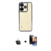 MARSİLYAN™- Redmi 13 4G Kılıf Vadi Minimal - Siyah 3D Antistatik Mat Seramik Nano Ekran Koruyucu + Kamera Lens Koruma Cam - SF