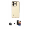 MARSİLYAN™- Redmi 13 4G Kılıf Vadi Minimal - Siyah 3D Antistatik Mat Seramik Nano Ekran Koruyucu + Kamera Lens Koruma Cam - SF