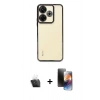 MARSİLYAN™- Redmi 13 4G Kılıf Vadi Minimal - Siyah 3D Antistatik Mat Seramik Nano Ekran Koruyucu + Kamera Lens Koruma Cam - SF