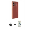 MARSİLYAN™- Redmi 13 4G Kılıf Yankı Serisi - Şeffaf Pasifik Cam Ekran Koruyucu + Kamera Lens Koruma Cam - SF