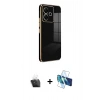 MARSİLYAN™- Redmi 13 4G Kılıf Yankı Serisi - Siyah 3D Antistatik Cam Ekran Koruyucu + Kamera Lens Koruma Cam - SF