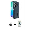 MARSİLYAN™- Redmi 13 4G Kılıf Yörünge Işık Serisi - Şeffaf Pasifik Cam Ekran Koruyucu + Kamera Lens Koruma Cam - SF
