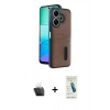 MARSİLYAN™- Redmi 13 4G Kılıf Yörünge Işık Serisi - Şeffaf Pasifik Cam Ekran Koruyucu + Kamera Lens Koruma Cam - SF