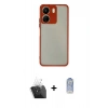MARSİLYAN™- Redmi 13C Kılıf Ahenk Çizgi Serisi - Siyah Joko Magic 5D Cam + Kamera Lens Koruma Cam - SF