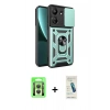 MARSİLYAN™- Redmi 13C Kılıf Ahenk Klasik - Şeffaf Pasifik Cam Ekran Koruyucu + Raze Metal Kamera Lens - GS