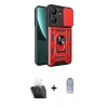 MARSİLYAN™- Redmi 13C Kılıf Ahenk Klasik - Siyah Joko Magic 5D Cam + Kamera Lens Koruma Cam - SF