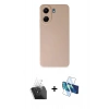 MARSİLYAN™- Redmi 13C Kılıf Ahenk Serisi - Siyah 3D Antistatik Seramik Nano Ekran Koruyucu + Kamera Lens Koruma Cam - SF