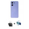 MARSİLYAN™- Redmi 13C Kılıf Ahenk Serisi - Siyah 3D Antistatik Seramik Nano Ekran Koruyucu + Kamera Lens Koruma Cam - SF