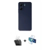 MARSİLYAN™- Redmi 13C Kılıf Ahenk Serisi - Siyah 3D Antistatik Seramik Nano Ekran Koruyucu + Kamera Lens Koruma Cam - SF