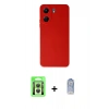 MARSİLYAN™- Redmi 13C Kılıf Ahenk Serisi - Siyah Joko Magic 5D Cam + Raze Metal Kamera Lens - GS