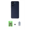 MARSİLYAN™- Redmi 13C Kılıf Ahenk Serisi - Siyah Joko Magic 5D Cam + Raze Metal Kamera Lens - GS