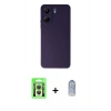 MARSİLYAN™- Redmi 13C Kılıf Ahenk Serisi - Siyah Joko Magic 5D Cam + Raze Metal Kamera Lens - GS