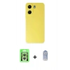 MARSİLYAN™- Redmi 13C Kılıf Ahenk Serisi - Siyah Joko Magic 5D Cam + Raze Metal Kamera Lens - GS