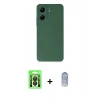 MARSİLYAN™- Redmi 13C Kılıf Ahenk Serisi - Siyah Joko Magic 5D Cam + Raze Metal Kamera Lens - SH