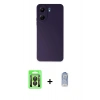 MARSİLYAN™- Redmi 13C Kılıf Ahenk Serisi - Siyah Joko Magic 5D Cam + Raze Metal Kamera Lens - SH