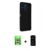 MARSİLYAN™- Redmi 13C Kılıf Akış Asil Koleksiyonu - Siyah 6D Antistatik Mat Seramik Hayalet Nano Ekran Koruyucu + Raze Metal Kamera Lens - GS