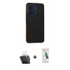 MARSİLYAN™- Redmi 13C Kılıf Eksen Işık - Şeffaf Pasifik Cam Ekran Koruyucu + Kamera Lens Koruma Cam - SF