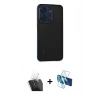 MARSİLYAN™- Redmi 13C Kılıf Eksen Işık - Siyah 3D Antistatik Seramik Nano Ekran Koruyucu + Kamera Lens Koruma Cam - SF