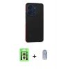 MARSİLYAN™- Redmi 13C Kılıf Eksen Işık - Siyah Joko Magic 5D Cam + Raze Metal Kamera Lens - GS