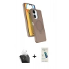 MARSİLYAN™- Redmi 13C Kılıf İz Işık Koleksiyonu - Şeffaf Pasifik Cam Ekran Koruyucu + Kamera Lens Koruma Cam - SF