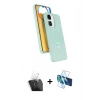 MARSİLYAN™- Redmi 13C Kılıf İz Işık Koleksiyonu - Siyah 3D Antistatik Seramik Nano Ekran Koruyucu + Kamera Lens Koruma Cam - SF
