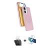 MARSİLYAN™- Redmi 13C Kılıf İz Işık Koleksiyonu - Siyah 3D Antistatik Seramik Nano Ekran Koruyucu + Kamera Lens Koruma Cam - SF