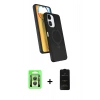 MARSİLYAN™- Redmi 13C Kılıf İz Işık Koleksiyonu - Siyah 6D Antistatik Mat Seramik Hayalet Nano Ekran Koruyucu + Raze Metal Kamera Lens - GS