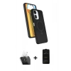 MARSİLYAN™- Redmi 13C Kılıf İz Işık Koleksiyonu - Siyah 6D Antistatik Mat Seramik Hayalet Nano Ekran Koruyucu + Kamera Lens Koruma Cam - SF