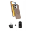MARSİLYAN™- Redmi 13C Kılıf İz Işık Koleksiyonu - Siyah 6D Antistatik Mat Seramik Hayalet Nano Ekran Koruyucu + Kamera Lens Koruma Cam - SF