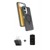 MARSİLYAN™- Redmi 13C Kılıf İz Işık Koleksiyonu - Siyah 6D Antistatik Mat Seramik Hayalet Nano Ekran Koruyucu + Kamera Lens Koruma Cam - SF