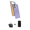 MARSİLYAN™- Redmi 13C Kılıf İz Işık Koleksiyonu - Siyah 6D Antistatik Mat Seramik Hayalet Nano Ekran Koruyucu + Kamera Lens Koruma Cam - SF