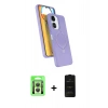 MARSİLYAN™- Redmi 13C Kılıf İz Işık Koleksiyonu - Siyah 6D Antistatik Mat Seramik Hayalet Nano Ekran Koruyucu + Raze Metal Kamera Lens - GS