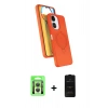 MARSİLYAN™- Redmi 13C Kılıf İz Işık Koleksiyonu - Siyah 6D Antistatik Mat Seramik Hayalet Nano Ekran Koruyucu + Raze Metal Kamera Lens - GS